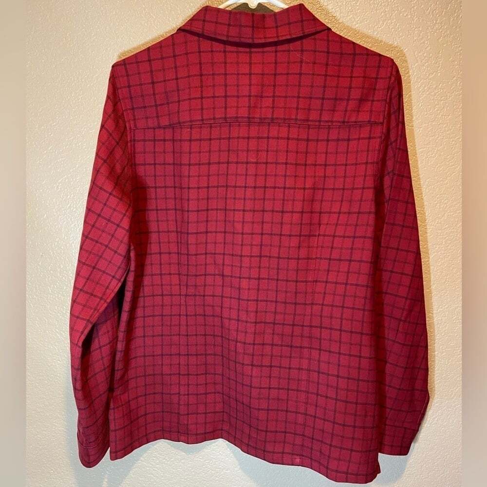 Pendleton Red Checkered Wool Flannel Sz M - Picture 2 of 3